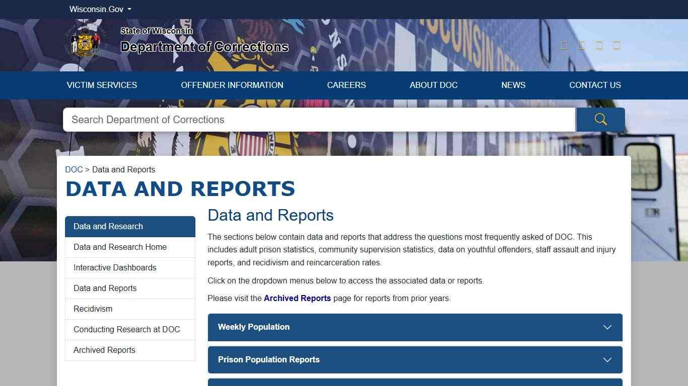 DOC Data and Reports